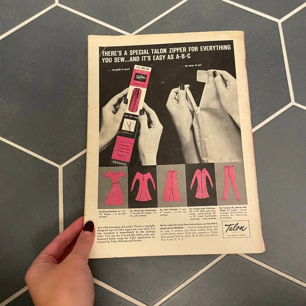 Vintage 1960 McCall's Easy Sewing Book Siamese Cats How To Sew Retro Magazine‎